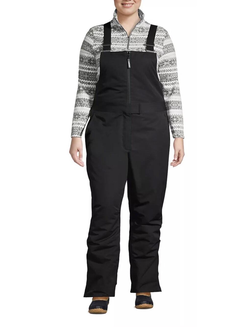 Lands End Women’s Plus Size Expedition Waterproof Insulated Snow Bibs 2X